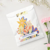 Retro Künstlerische Abstrakte Blumenhochzeit maßge Geschenktütchen (Versiegelt)