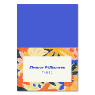 Retro Künstlerische Abstrakte botanische Babydusch Tischnummer