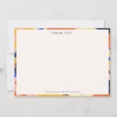 Retro Künstlerische Abstrakte botanische Personali Dankeskarte (Vorderseite)