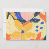 Retro Künstlerische Abstrakte botanische Personali Dankeskarte (Rückseite)