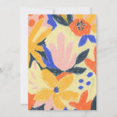 Retro Künstlerisches Abstraktes botanisches Brautp Einladung (Rückseite)