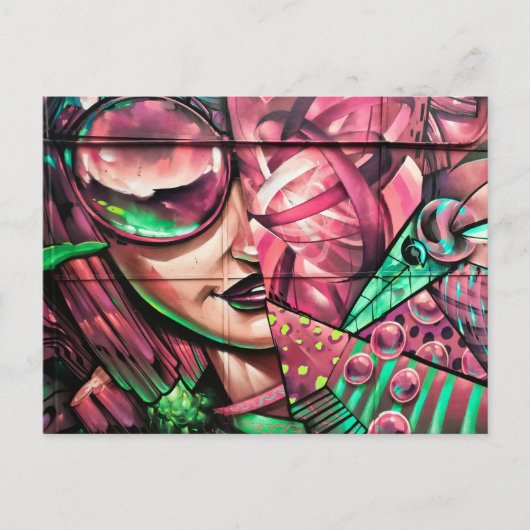 retro Kunstpostkarten mit individuellem Text Postkarte (Vorderseite)