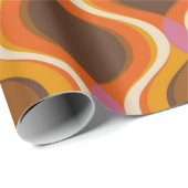 Retro kurbelt das nahtlose Muster. 70er-60er-Stil Geschenkpapier (Rolleneckpunkt)