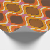 Retro kurbelt das nahtlose Muster. 70er-60er-Stil Geschenkpapier (Ecke)