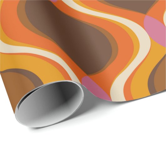 Retro kurbelt das nahtlose Muster. 70er-60er-Stil Geschenkpapier (Rolleneckpunkt)