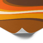 Retro kurbelt das nahtlose Muster. 70er-60er-Stil Poster (Ecke)