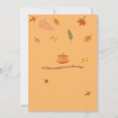 Retro Kürbis Babydusche Vintag Einladung (Rückseite)