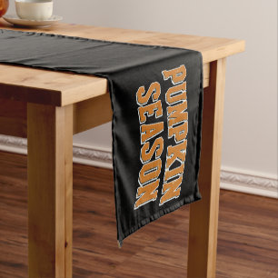 Retro-Kürbis-Saison Süßes Herbst-Geschenk Hallowee Kurzer Tischläufer