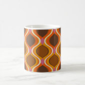 Retro Kurven: 60er-70er-Tapete Textur. Kaffeetasse (Mittel)