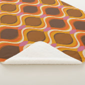 Retro Kurven: 60er-70er-Tapete Textur. Sherpadecke (3/4)