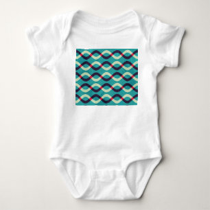 Retro-Kurven: Grunge-Muster-Effekt. Baby Strampler