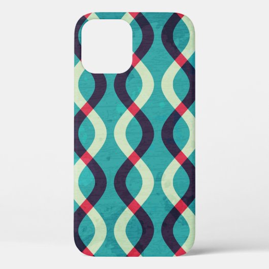 Retro Kurven: Grunge Muster Effekt. Case-Mate iPhone Hülle (Rückseite)