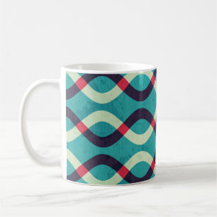 Retro Kurven: Grunge Muster Effekt. Kaffeetasse