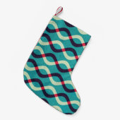 Retro Kurven: Grunge Muster Effekt. Kleiner Weihnachtsstrumpf (Vorderansicht (hängend))