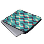Retro Kurven: Grunge Muster Effekt. Laptopschutzhülle (Vorne Knopf)