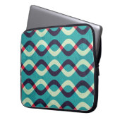 Retro Kurven: Grunge Muster Effekt. Laptopschutzhülle (Vorderseite Links)