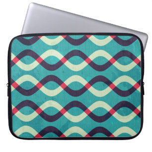 Retro Kurven: Grunge Muster Effekt. Laptopschutzhülle