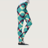 Retro Kurven: Grunge Muster Effekt. Leggings (Rechts)