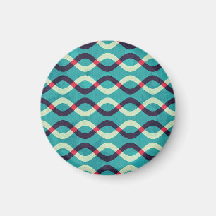 Retro Kurven: Grunge Muster Effekt. Magnet