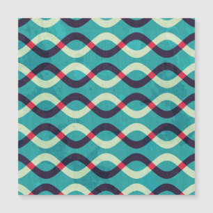 Retro Kurven: Grunge Muster Effekt. Magnetkarte