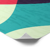 Retro Kurven: Grunge Muster Effekt. Poster (Ecke)