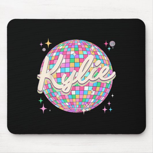 Retro Kylie Vorname I Liebe Kylie Personalisiert D Mousepad (Vorne)