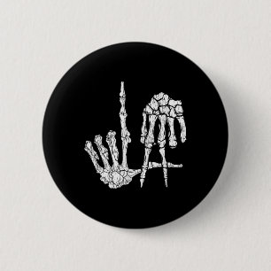 Retro La Hands Skeleton Los Angeles Hand Sign Hall Button
