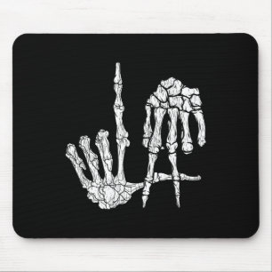 Retro La Hands Skeleton Los Angeles Hand Sign Hall Mousepad