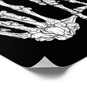 Retro La Hands Skeleton Los Angeles Hand Sign Hall Poster (Ecke)