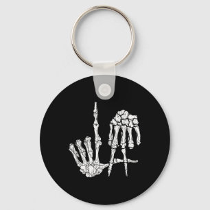 Retro La Hands Skeleton Los Angeles Hand Sign Hall Schlüsselanhänger