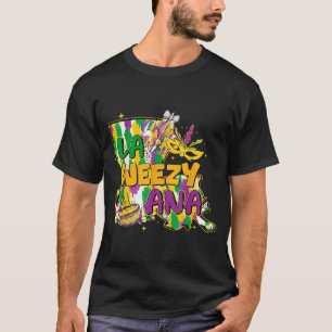 Retro La Weezy Ana Frohe Mardi Gras Louisiana Neu T-Shirt