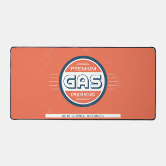 Retro-Label für Gasstationen Schreibtischunterlage