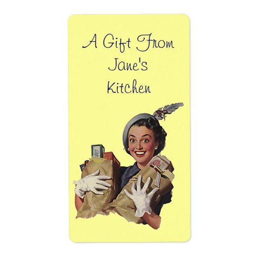 Retro Labels Labels Geschenke aus Küche Geschenk G (Vorne)