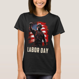 Retro Labour Day Shirt American Proud Worker Vinta