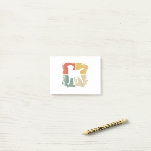 Retro Labrador Owner Gift Golden Post-it Klebezettel (Auf Schreibtisch)