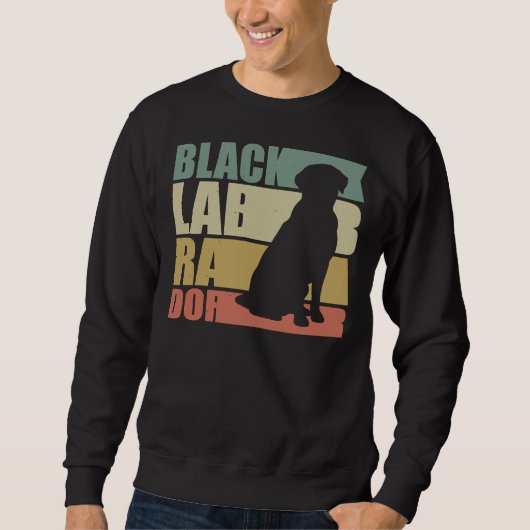 Retro Labrador Retriever Dog Sweatshirt (Vorderseite)