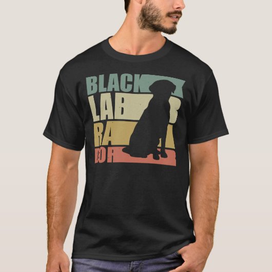 Retro Labrador Retriever Dog T-Shirt (Vorderseite)
