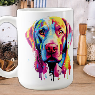 Retro Labrador Retriever Pop Art Colorful Dog Kaffeetasse