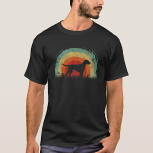 Retro Labrador Zeiger Vintager Regenbogen Hunde Mä T-Shirt