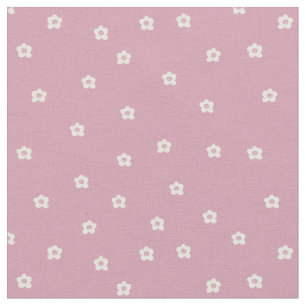 Retro-Lächeln Blumenmuster in Creme und Rosa Stoff