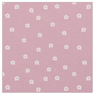 Retro-Lächeln Blumenmuster in Creme und Rosa Stoff