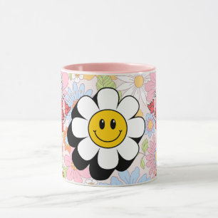 Retro-Lächeln-Tasse Lustiges Smiley-Gesicht Cooles Tasse