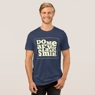 Retro-Lächeln-Zitat Tri-Blend-Shirt Tri-Blend Shirt