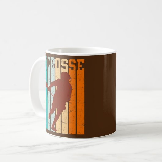 Retro-Lacrosse Kaffeetasse (Vorderseite Links)