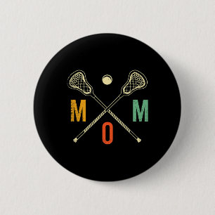 Retro Lacrosse Mama Lax Mama Lax Player Team Sport Button
