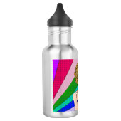 Retro Lady Drehend Vogel Edelstahlflasche (Links)