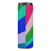 Retro Lady Drehend Vogel Thermosbecher (Rückseite)