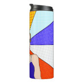 Retro Lady Drehend Vogel Thermosbecher (Nach rechts gedreht)