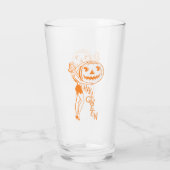 Retro Lady mit Pumpkin Glas (Rückseite)