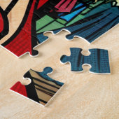Retro Lady mit Shopping Bags Mitte Jahrhundert Puzzle (Seite)